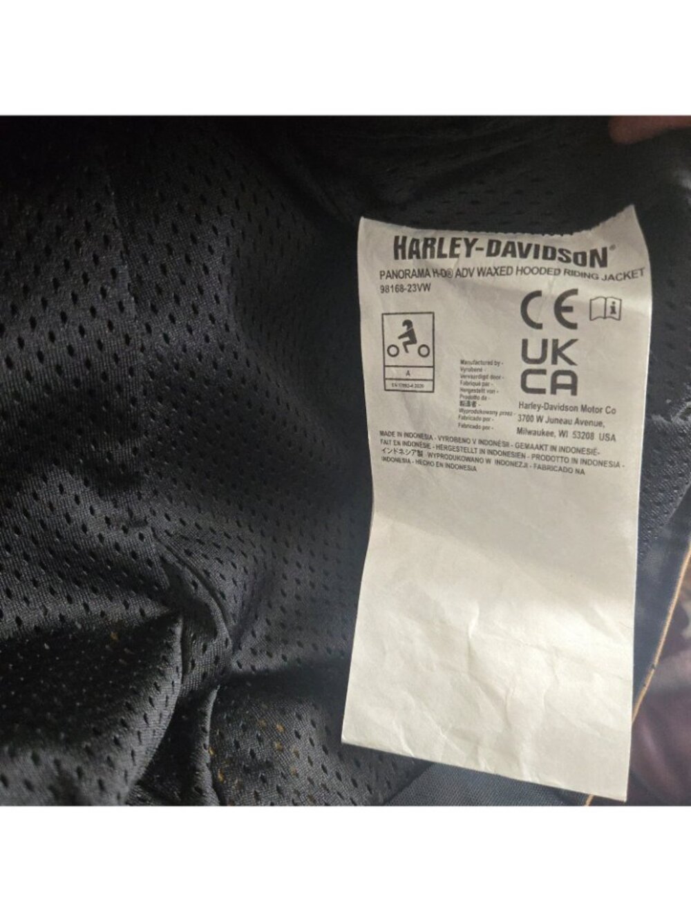 Womens Panorama Harley Davidson ADV Women XL Waxed Hooded Riding Jacket 052026 - Picture 11 of 11